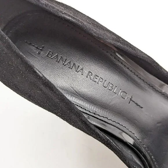 Banana Republic Adelia D'Orsay Pump Heels, Office Dressy Pointed Suede Stilettos - Picture 7 of 8